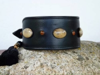 Lederhalsband Stones