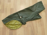 dog-raincoat Hood lined green 60 cm
